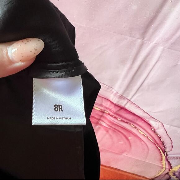 5/$30 Express Slacks Trousers Pants with Belt Black 8 - Picture 2 of 5